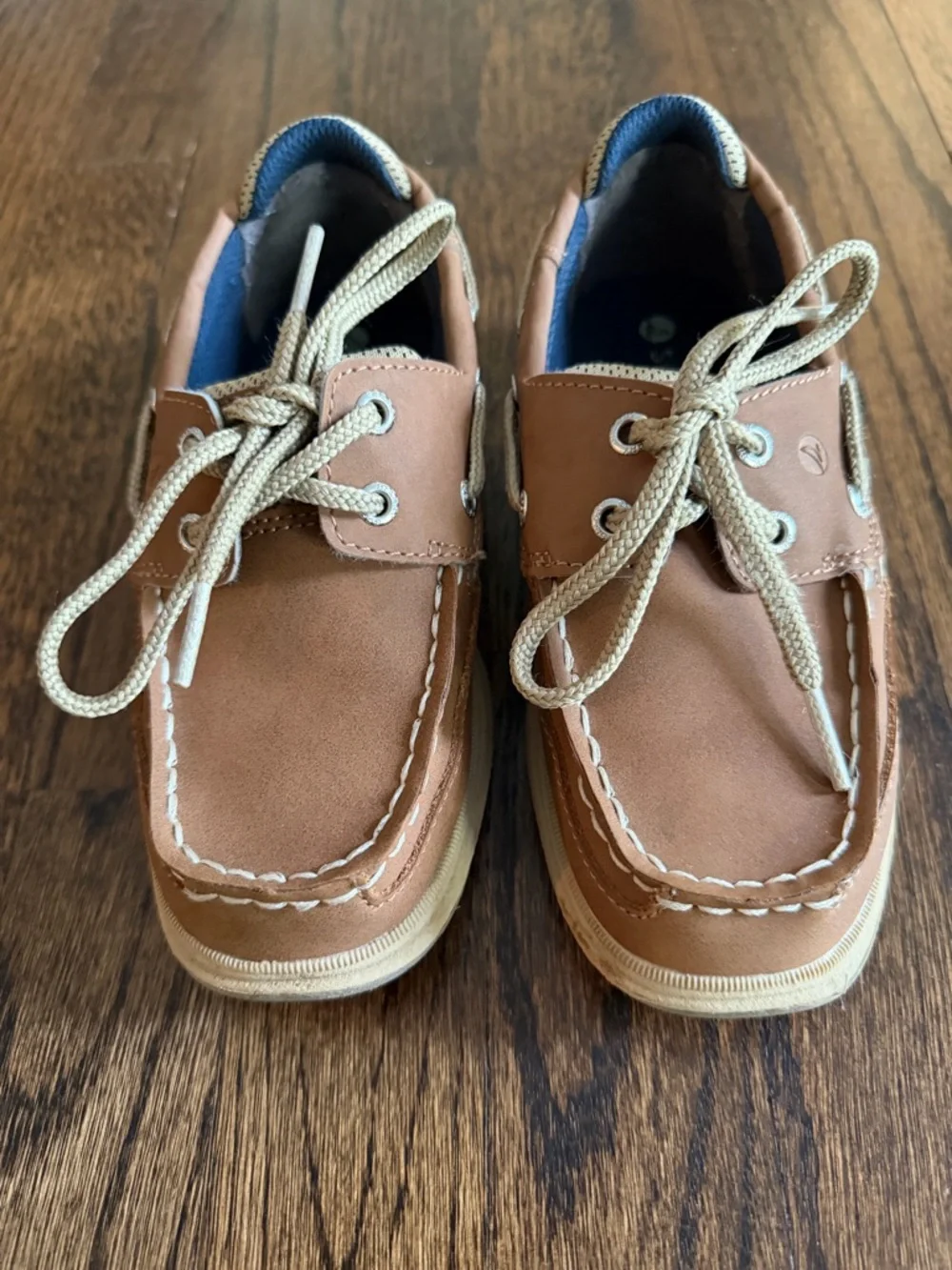 Kids Sperry Brown Boat Shoe with Tan Accents
